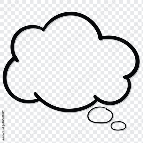 Thought cloud.Thought bubble icon.Speech Bubbles.Cloud speech bubbles collection.Thought bubble thinking cloud line art vector icon for apps and websites.day dream thinking flat line icon.
