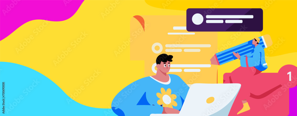 Flat vector illustration of business people operating work scene
Flat vector illustration of business people operating work scene
