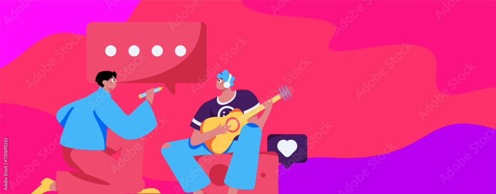 Flat vector illustration of business people operating work scene
Flat vector illustration of business people operating work scene