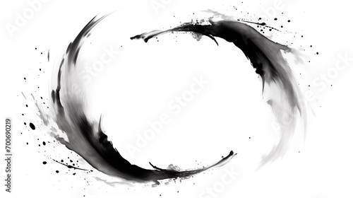 囲むような墨の筆跡