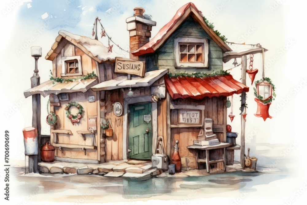 Fototapeta premium Santa's Mailbox - Generative AI