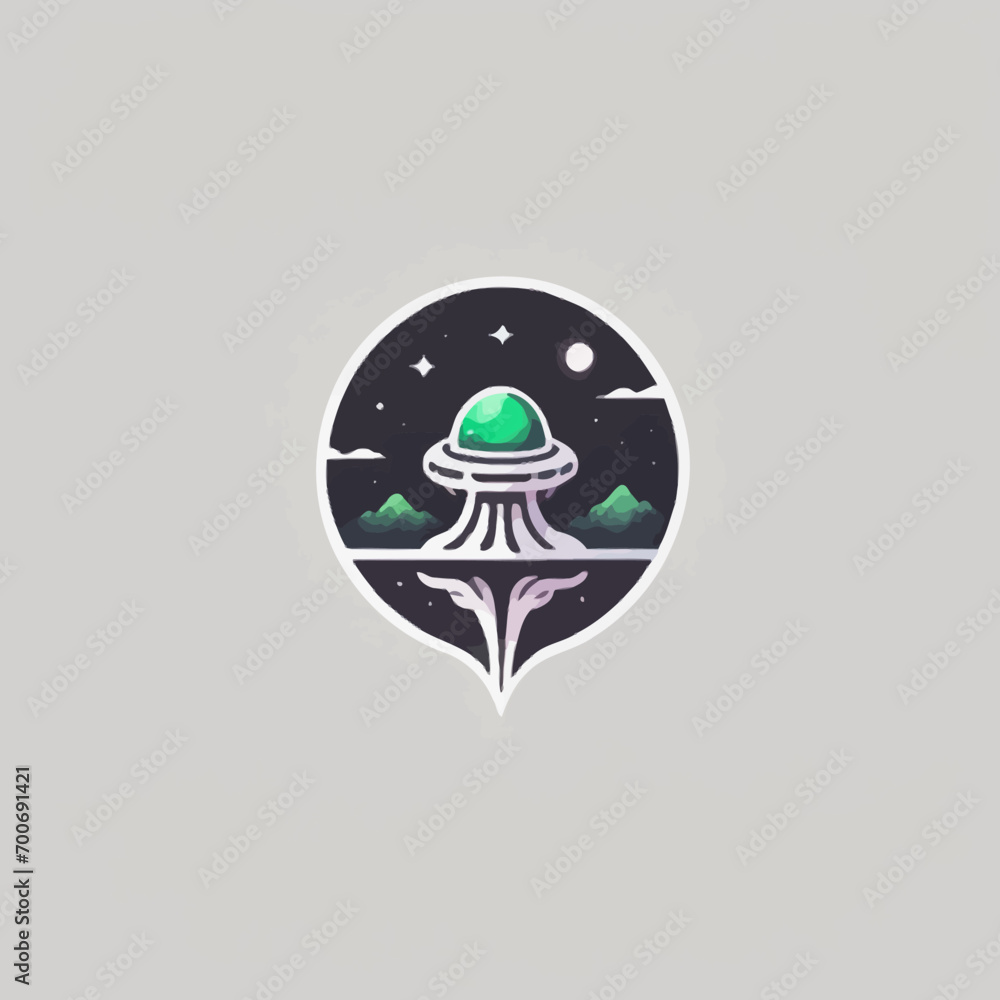 Obraz premium Alien Town Logo Design EPS format Very Cool 