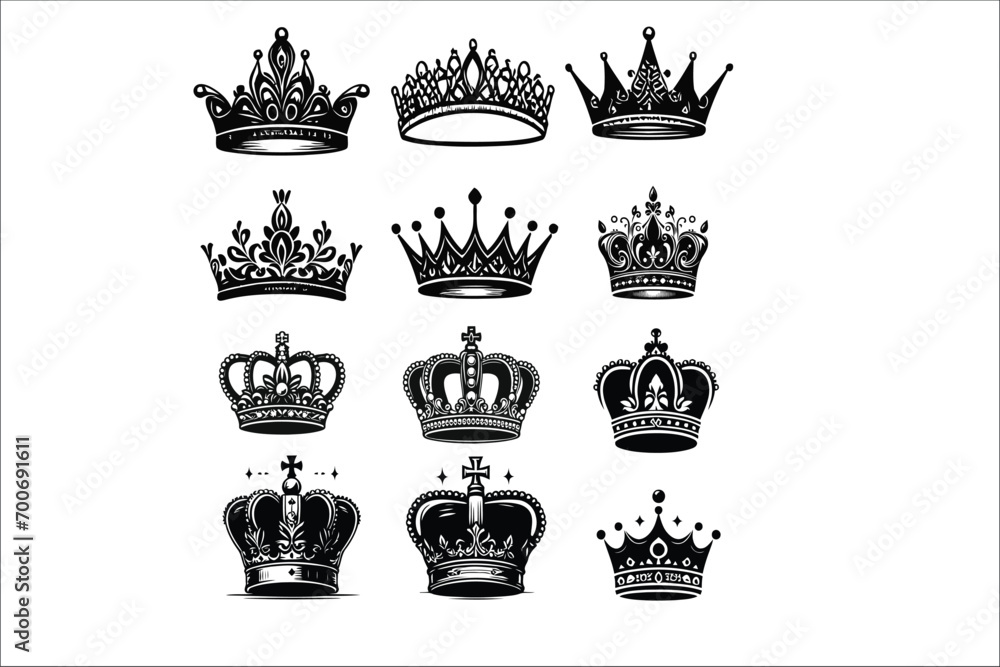 Imperial Jewels: Vector Graphics of Royal Crowns clipart Bundle Imperial Jewels: Vector Graphics of Royal Crowns clipart Bundle
