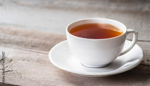 cup of tea on wooden table