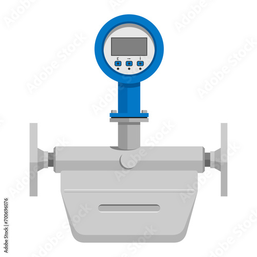 Mass flow meter - Gas equipment in flat colors