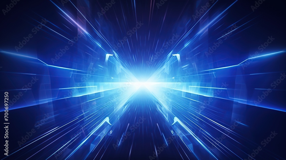 Obraz premium Background Light neon lights on empty stage. lighting speed effect background