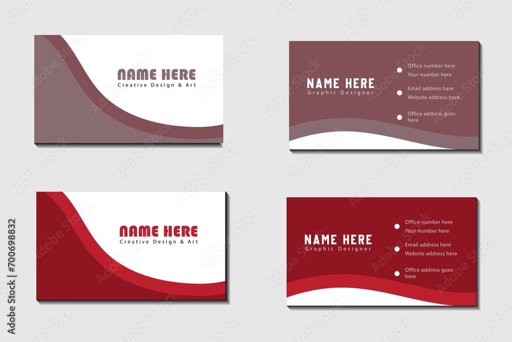 modern colorful finance creative business card template design vector portfolio mockup