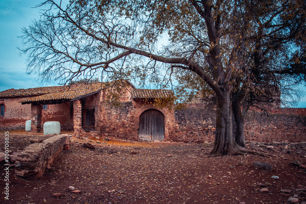 Farming house in the countryside of a small village in Catalonia. Typical country house or farmhouse Farming house in the countryside of a small village in Catalonia. Typical country house or farmhouse
