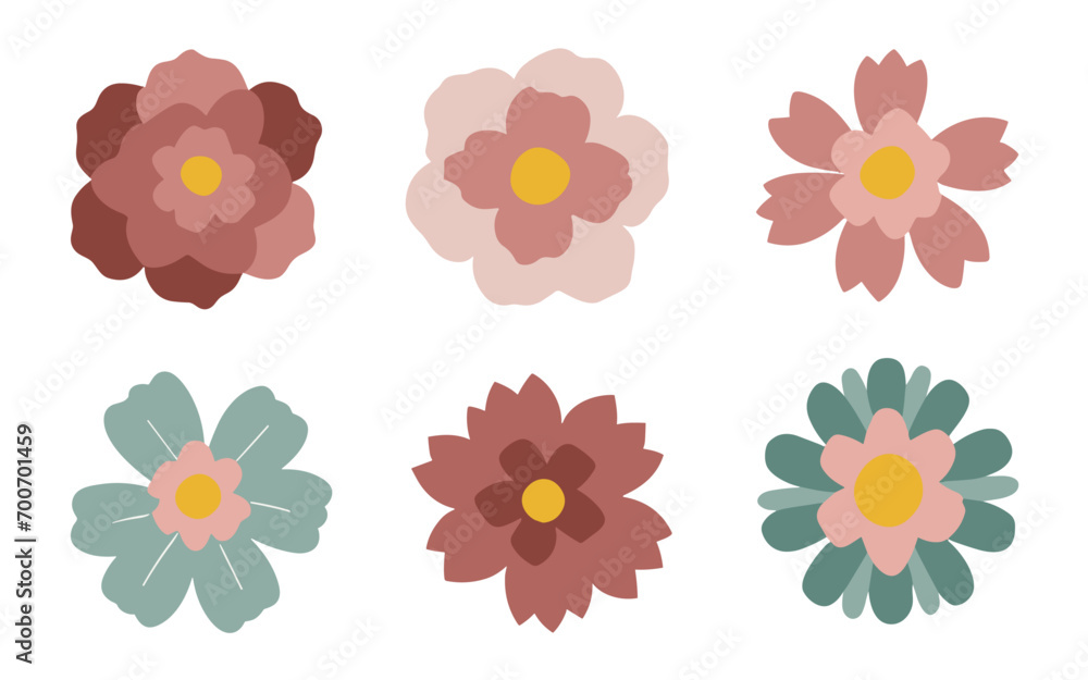 Abstract flowers vector clipart. Spring illustration. Abstract flowers vector clipart. Spring illustration.