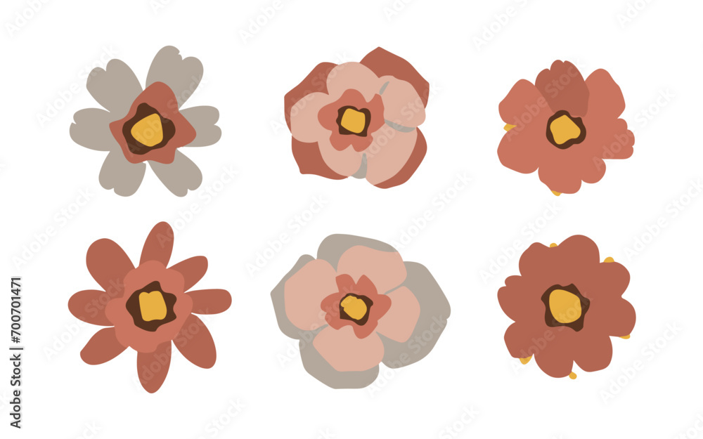 Abstract flowers vector clipart. Spring illustration. Abstract flowers vector clipart. Spring illustration.