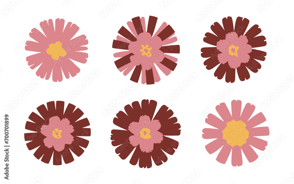 Abstract flowers vector clipart. Spring illustration. Abstract flowers vector clipart. Spring illustration.