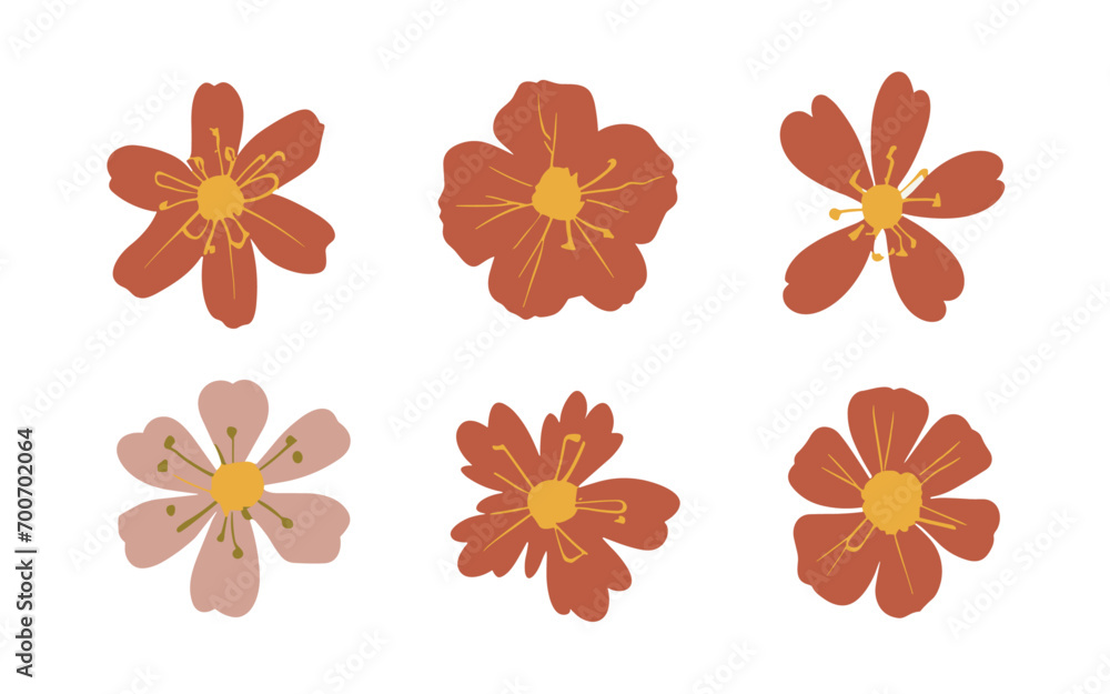 Abstract flowers vector clipart. Spring illustration. Abstract flowers vector clipart. Spring illustration.