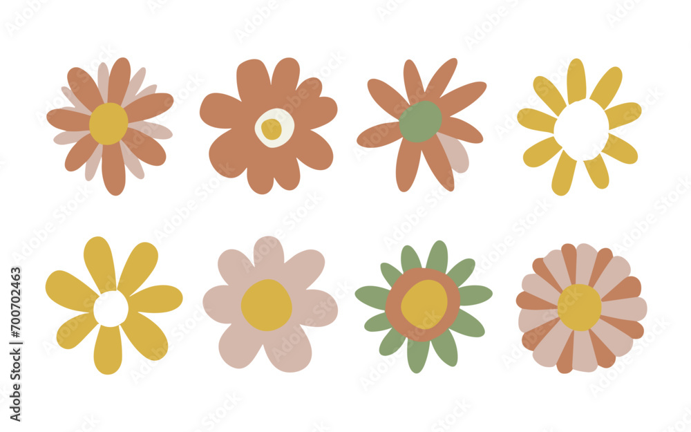 Abstract flowers vector clipart. Spring illustration. Abstract flowers vector clipart. Spring illustration.