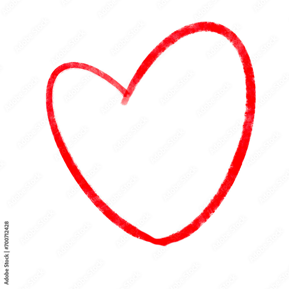 red heart shape icon, icon handwritten red heart shape icon, icon handwritten