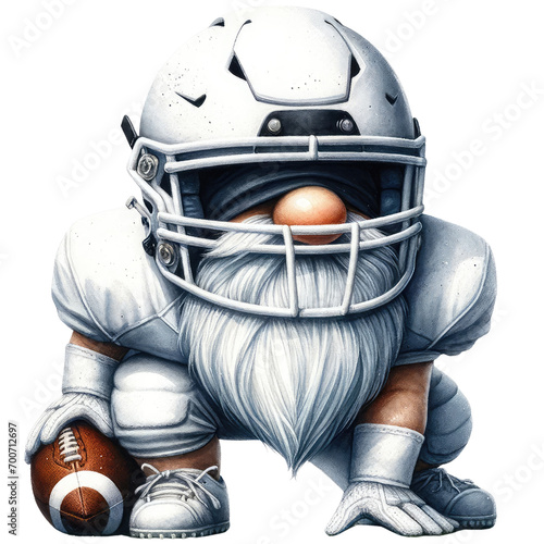 American Football Gnome | Sports Fan Decorative Figurine Cute Football Gnome Figurine | Touchdown Celebration Art Sports Enthusiast's Collectible Gnome | American Football Theme