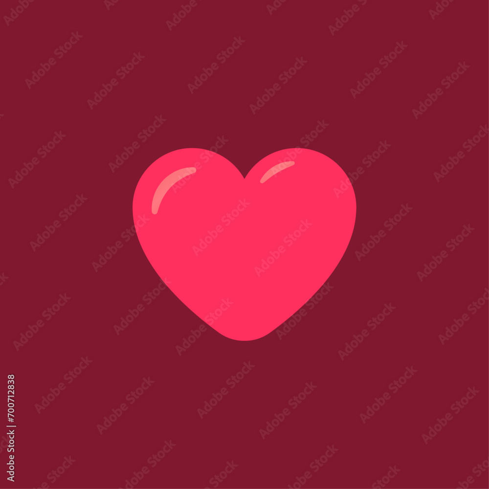 Chic Heart Design on Deep Red Background Vector
