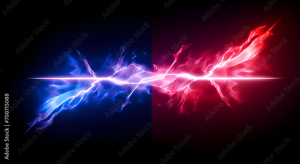 Versus background, VS., Battle concept, Confrontation  blue and red