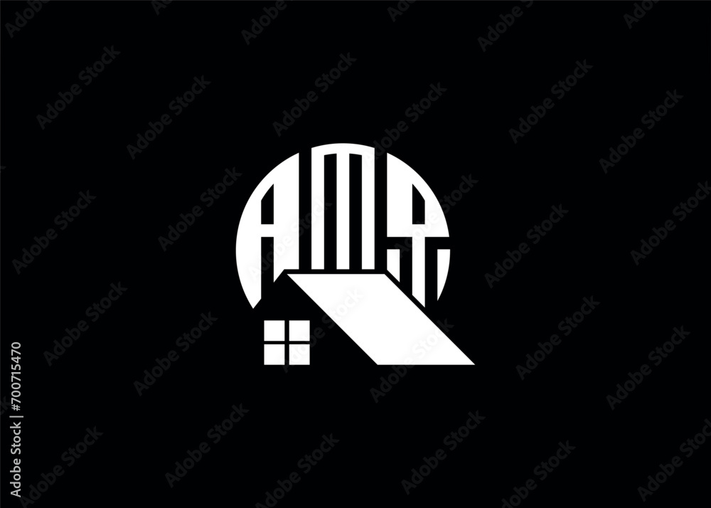 Real Estate Letter AMQ Monogram Vector Logo.Home Or Building Shape AMQ Logo Real Estate Letter AMQ Monogram Vector Logo.Home Or Building Shape AMQ Logo