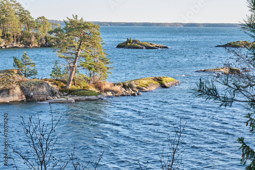 Lake Vaettern in Skaraborg in Vaestra Goetaland in Sweden