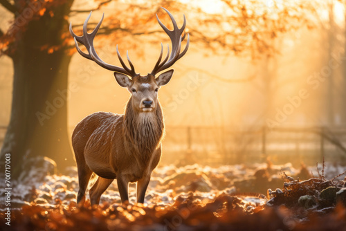 Red Deer in morning Sun © paul