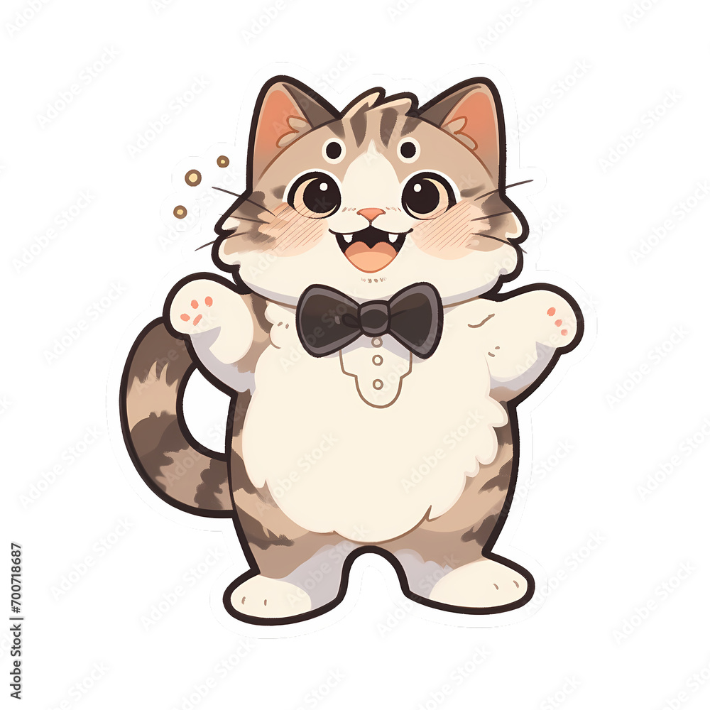 Cute cat with bow tie. Cute cat with bow tie.