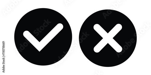 Right or Wrong Icons Isolated on White Background used in web.