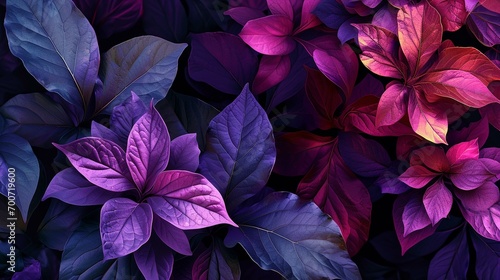 An abstract purple floral pattern, providing a vibrant and artistic background for the designer's nature-themed or botanical designs. [Purple background for the designer's work] © Julia