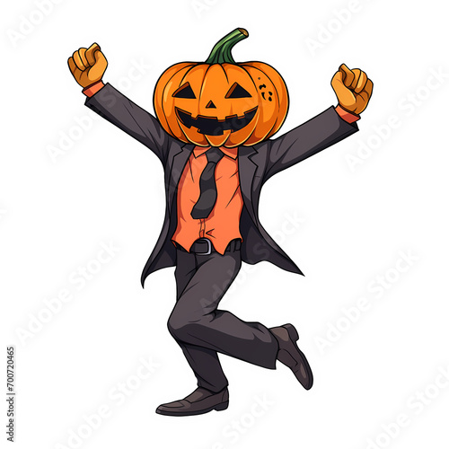 Halloween pumpkin man.