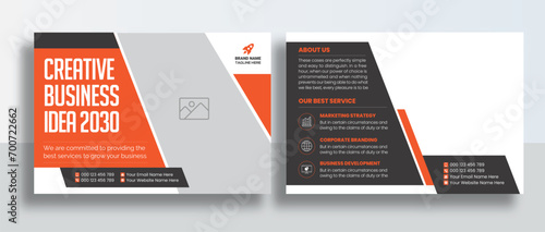 Corporate business postcard design template