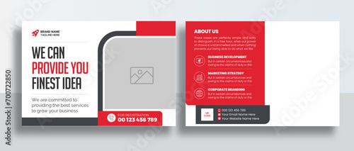 Corporate business postcard design template