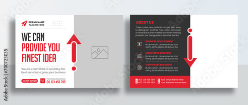 Corporate business postcard design template