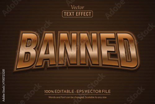 Editable text style effects, with luxurious brown shades