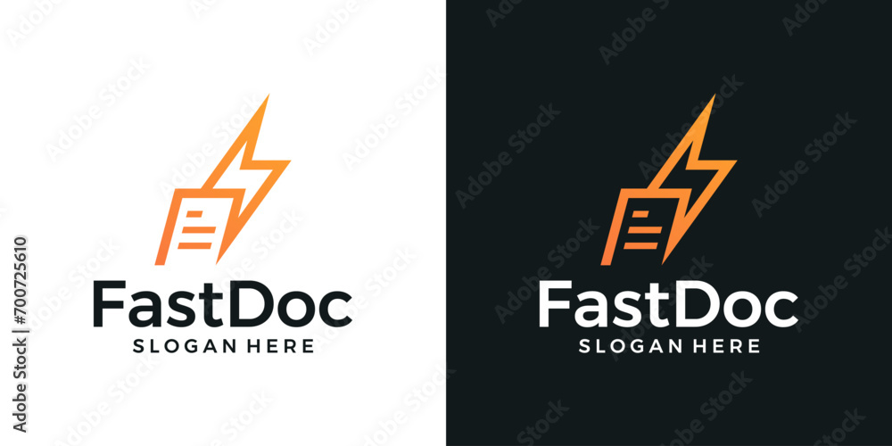 Fast logo design template document logo design graphic vector. Symbol, icon, creative. Fast logo design template document logo design graphic vector. Symbol, icon, creative.