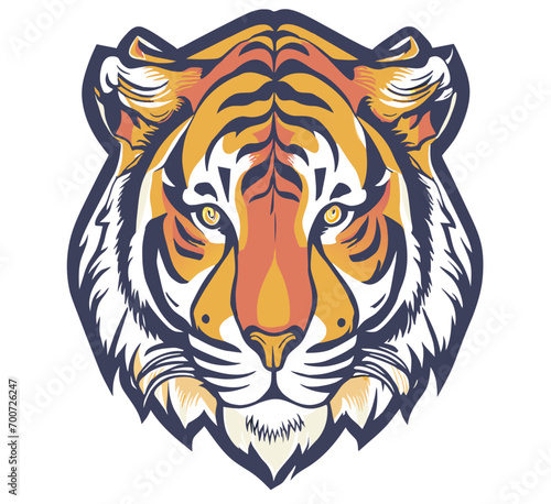 Tiger head vector illustration