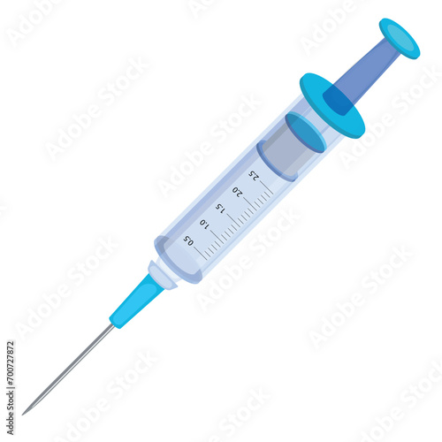 medical disposable syringe with needle