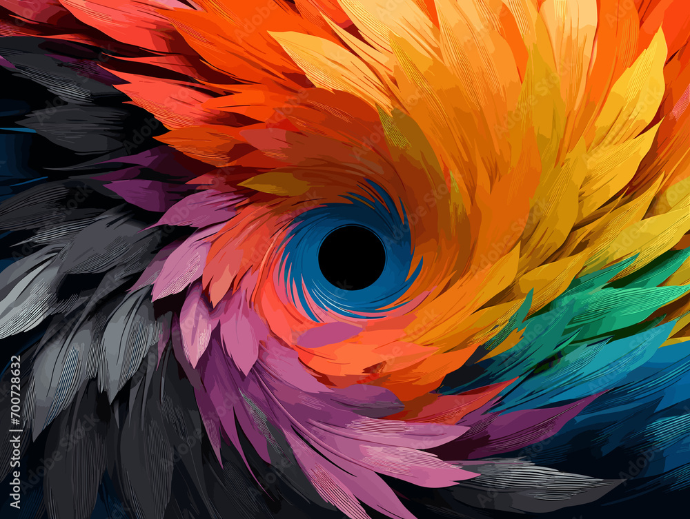Obraz premium background wallpaper with parrot feathers