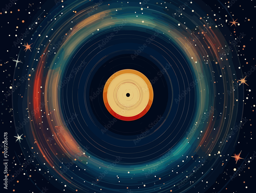 Obraz premium Background with spiral galaxy in space