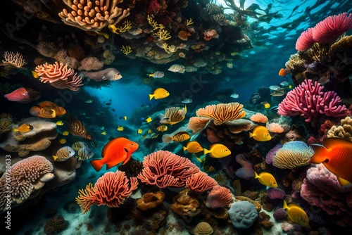 illustration underwater sea life