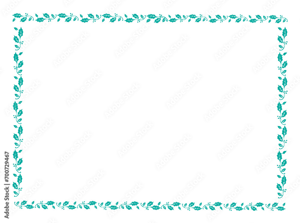 Vector blue frame with leaves, vector floral leaves for text and picture Vector blue frame with leaves, vector floral leaves for text and picture