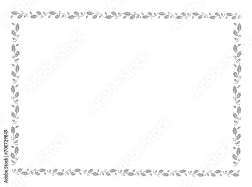 Vector frame with leaves, vector floral leaves for text and picture