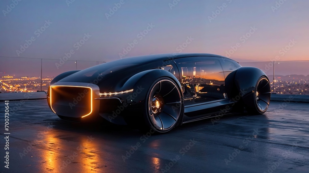 concept car projet futuriste de véhicule hybride électrique design