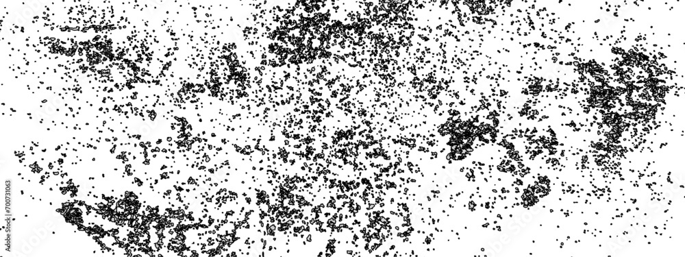 Dust isolated on white background and texture, top view. Dust overlay distress grain. Two tone Grunge texture black and white rough vintage distress background Dust isolated on white background and texture, top view. Dust overlay distress grain. Two tone Grunge texture black and white rough vintage distress background