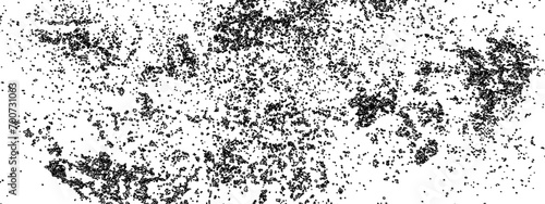 Dust isolated on white background and texture, top view. Dust overlay distress grain. Two tone Grunge texture black and white rough vintage distress background