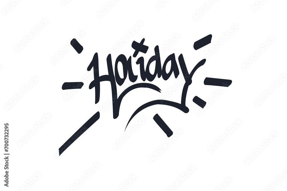 Vector silhouette holiday lettering isolated white background. Vector silhouette holiday lettering isolated white background.
