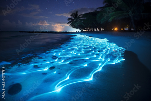 Bioluminescent waves in Vaadhoo Island  Maldives - Seas and oceans  mysterious natural phenomenon