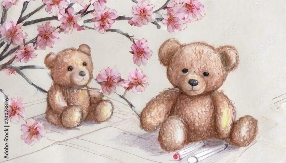 Obraz premium two teddy bears