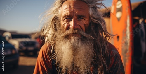 Portrait of older man with beard