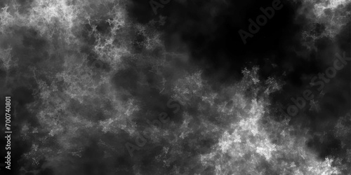  White natural effect pattern on black. Atmosphere overlay effect. smoke texture overlays. Isolated black background. Misty fog effect. fume overlay. vapor overlays. 