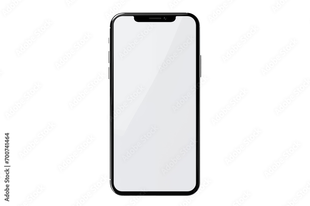 Mobile phone mockup on transparent background, white blank screen for text, mobile app design and advertising, online marketing Mobile phone mockup on transparent background, white blank screen for text, mobile app design and advertising, online marketing