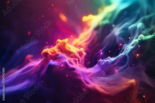 rainbow colored fluffy smoke, supernova, nebula, colorful, rainbow, background, wallpaper